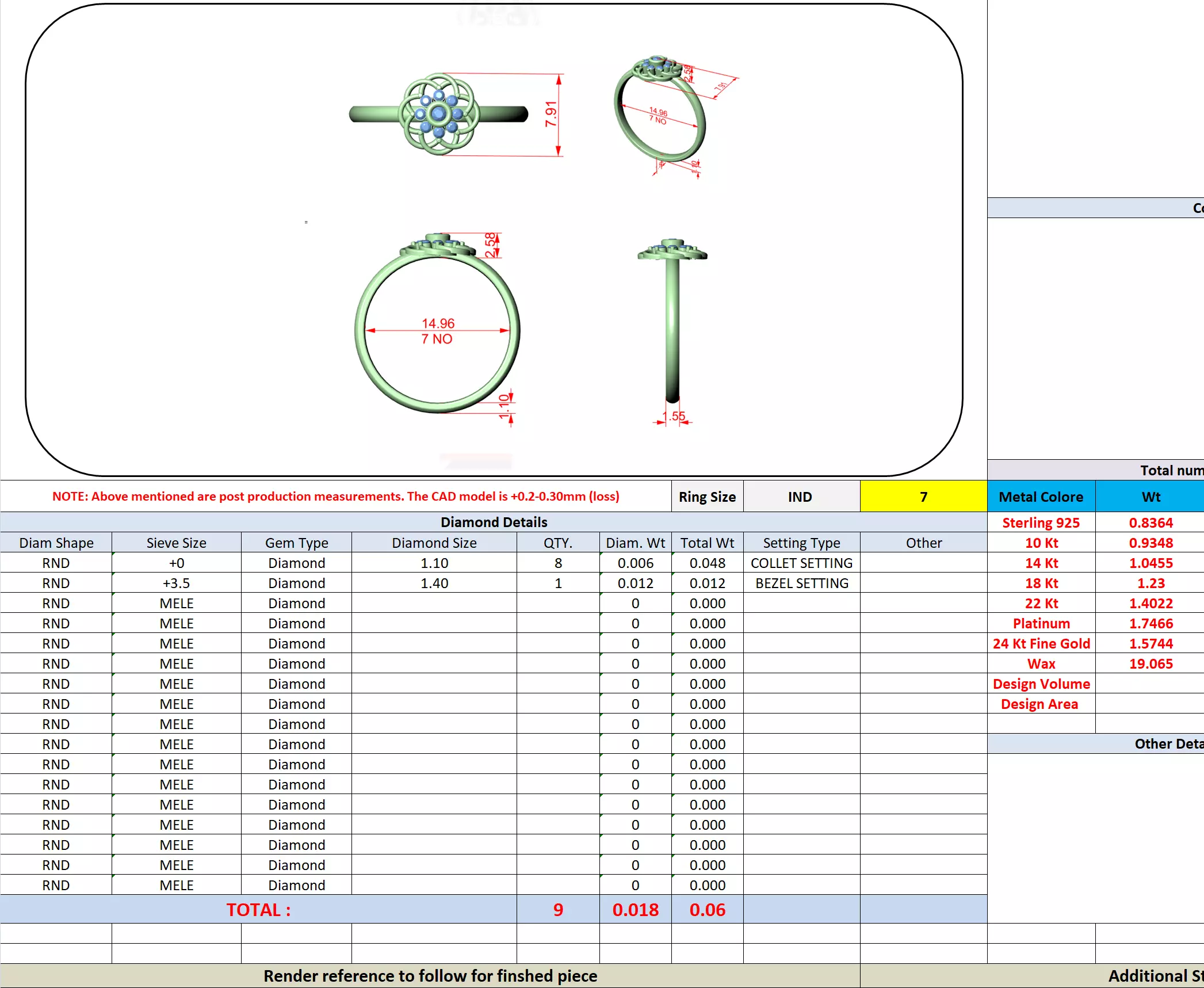 Bezel Set Round Diamond Engagement Wedding Ring 3DM STL Video 3D print model_13