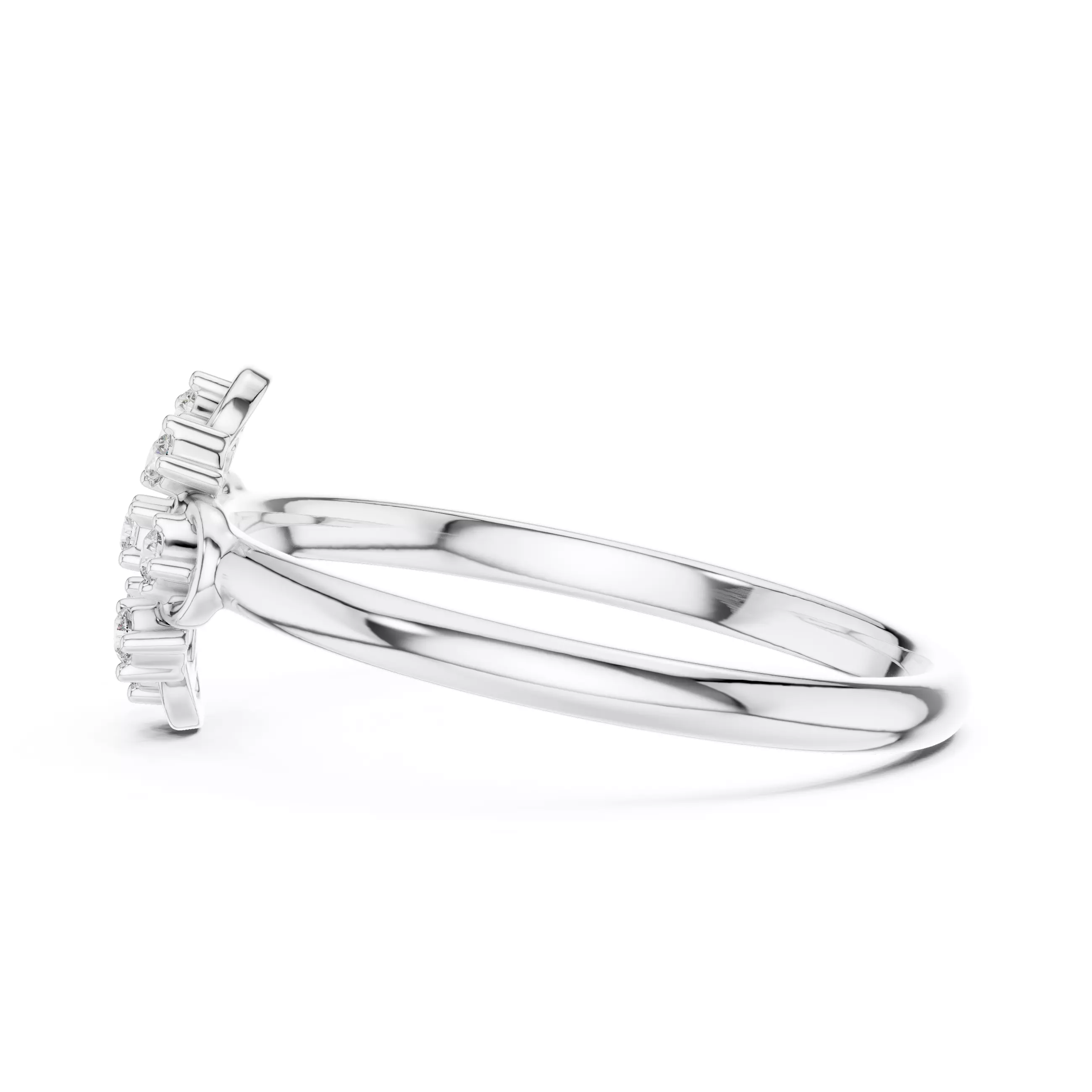 Round Diamond Christian Cross Engagement  Ring 3DM STL Video 3D print model_11