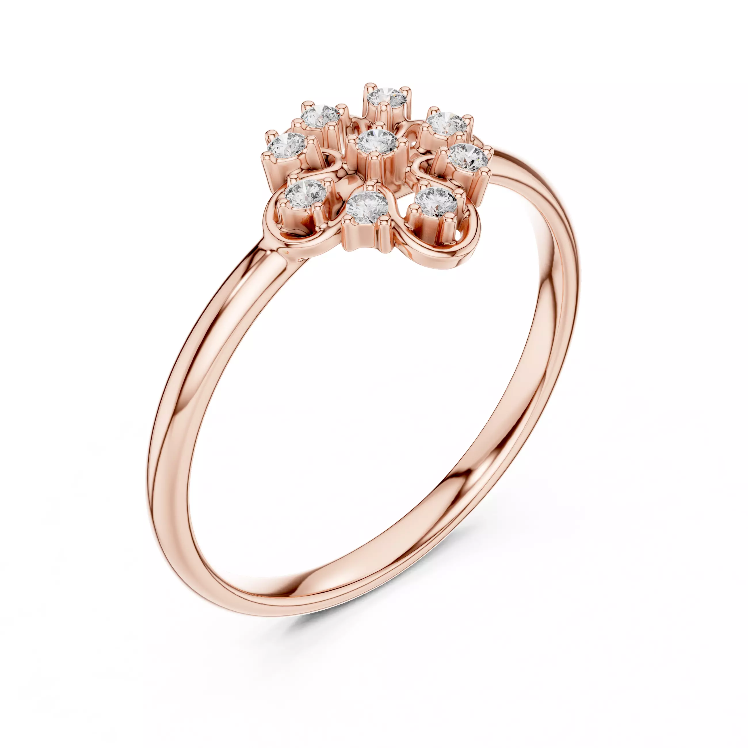 Round Diamond Christian Cross Engagement  Ring 3DM STL Video 3D print model_4