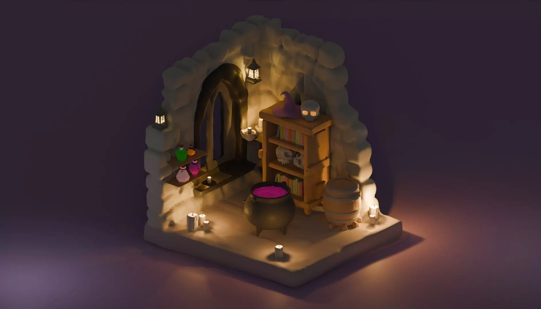 Interior Low-poly 3D model Low-poly 3D model_0