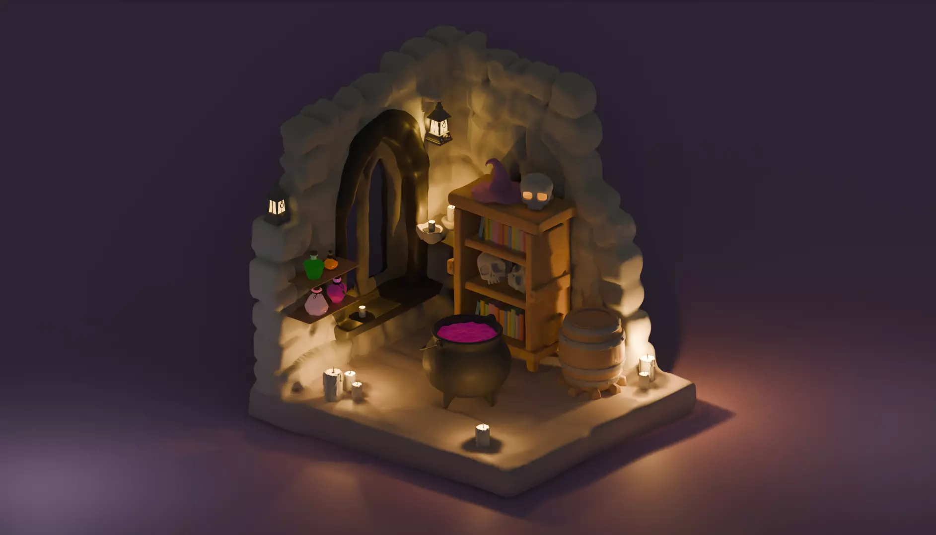 Interior Low-poly 3D model Low-poly 3D model_1