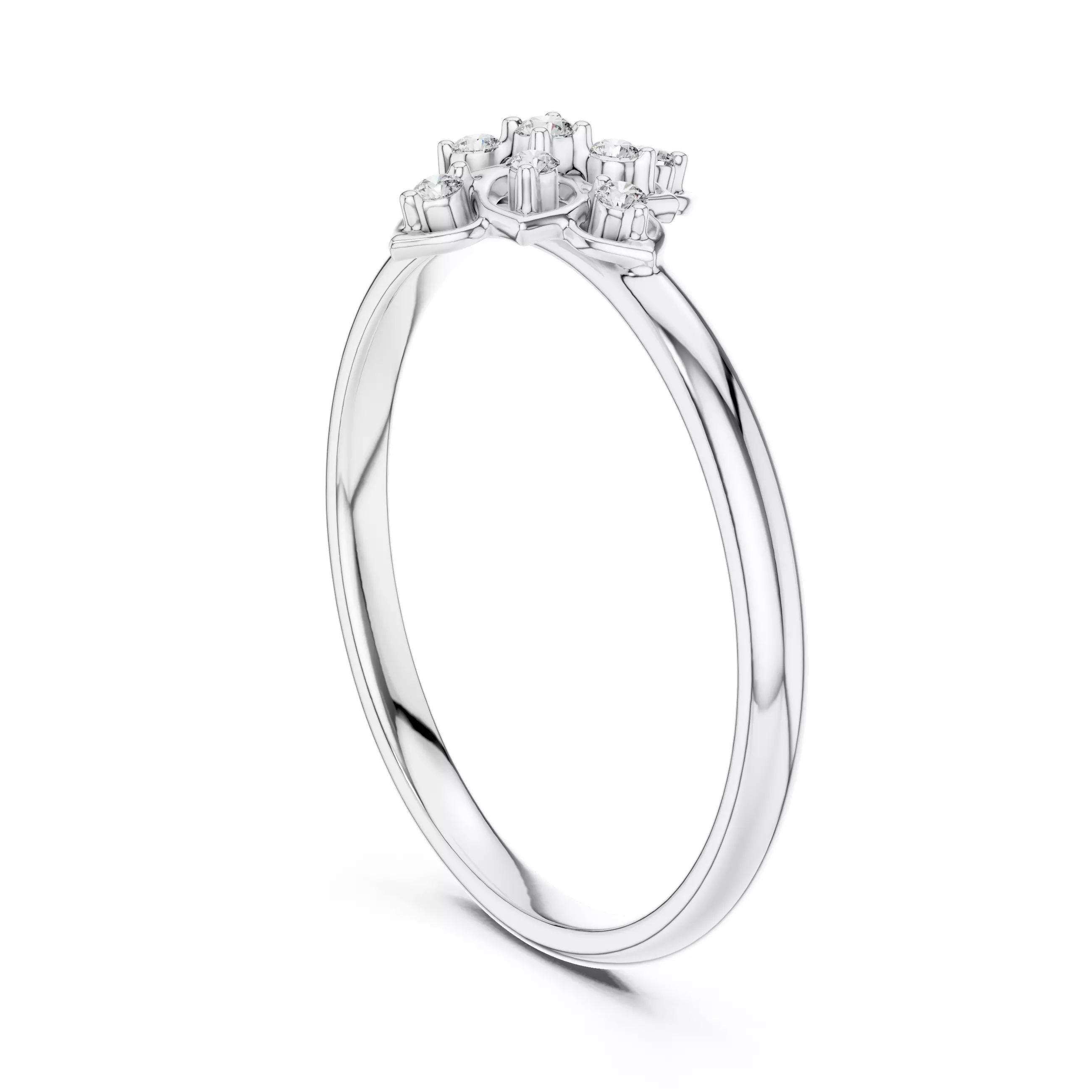 Round Cut Diamond Kite Shape Engagement  Ring 3DM STL Video 3D print model_9