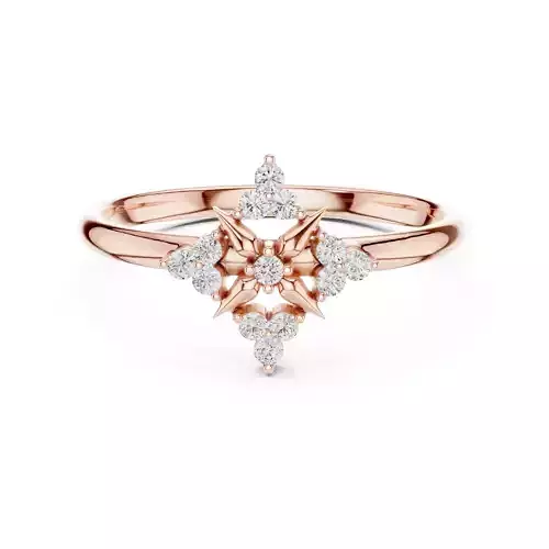 Round Cut Cluster Diamond Engagement Wedding Ring 3DM STL Video