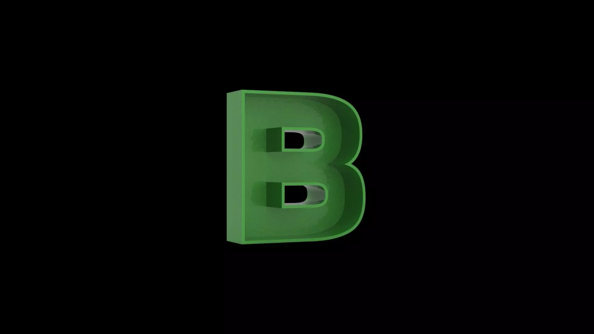 Letter B - flower box 3D print model_0