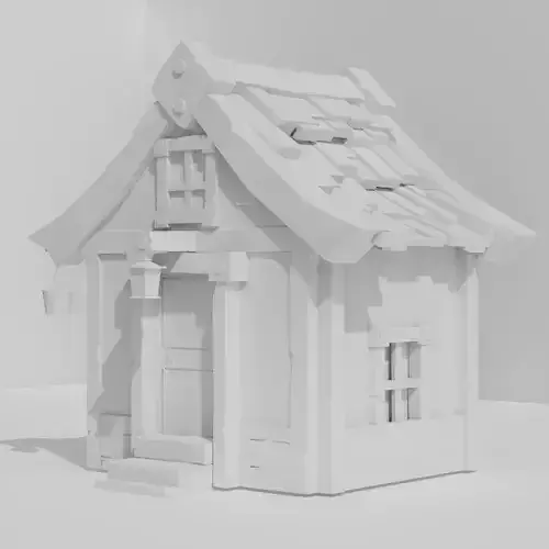 Low Polygon House 3D Model