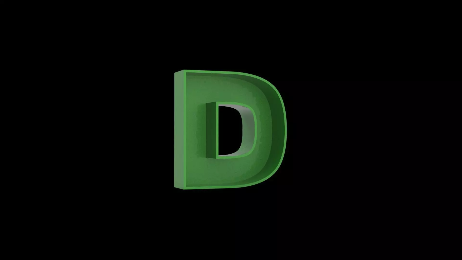 Letter D - flower box 3D print model_0