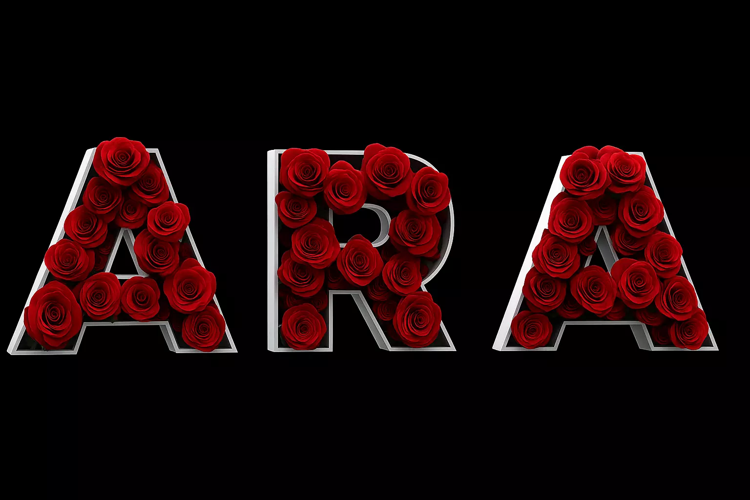 Letter D - flower box 3D print model_1