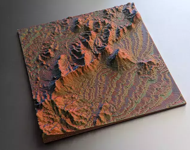 Gates Pass 3D Topological Map