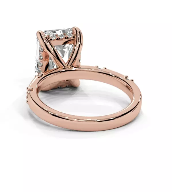 Emerald engagement ring 3D print model_20