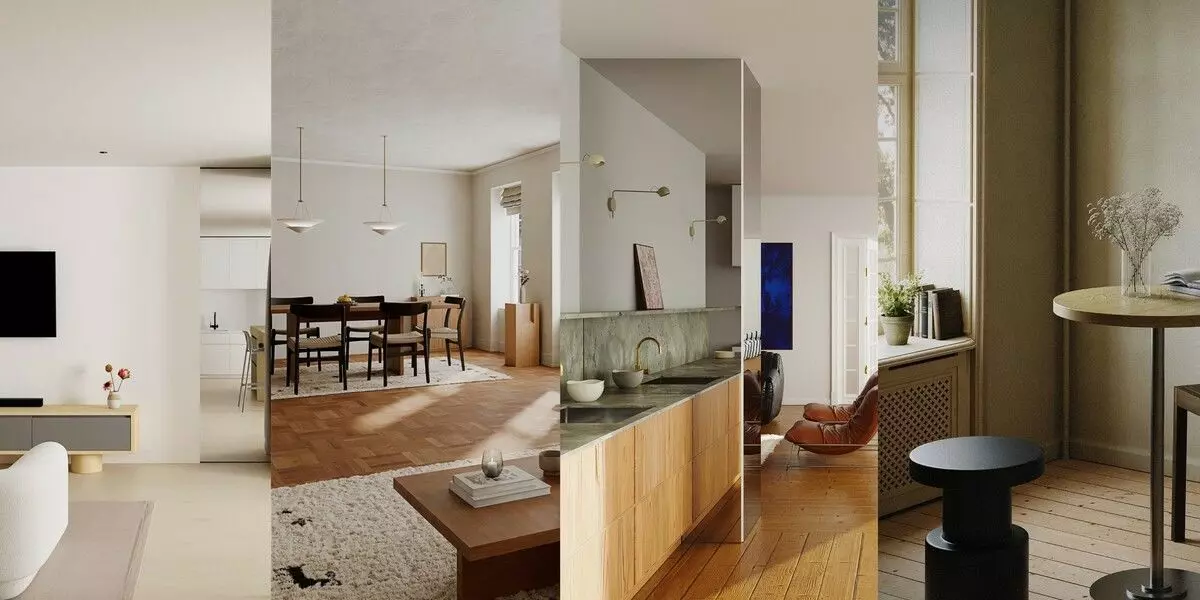 Blender Interior Bundle 6 Scenes Photorealistic Archviz 3D model