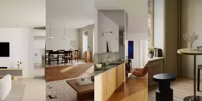 Blender Interior Bundle - 6 High Quality Interior Scene