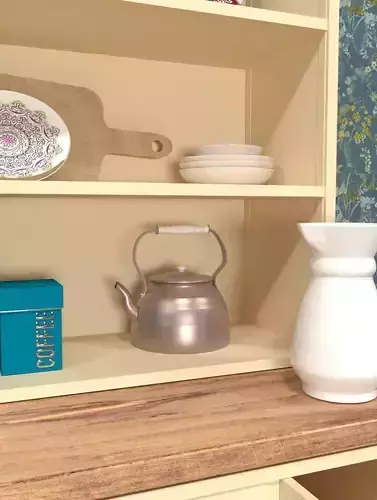 Vintage Metal Teapot with Handle - 3D Model