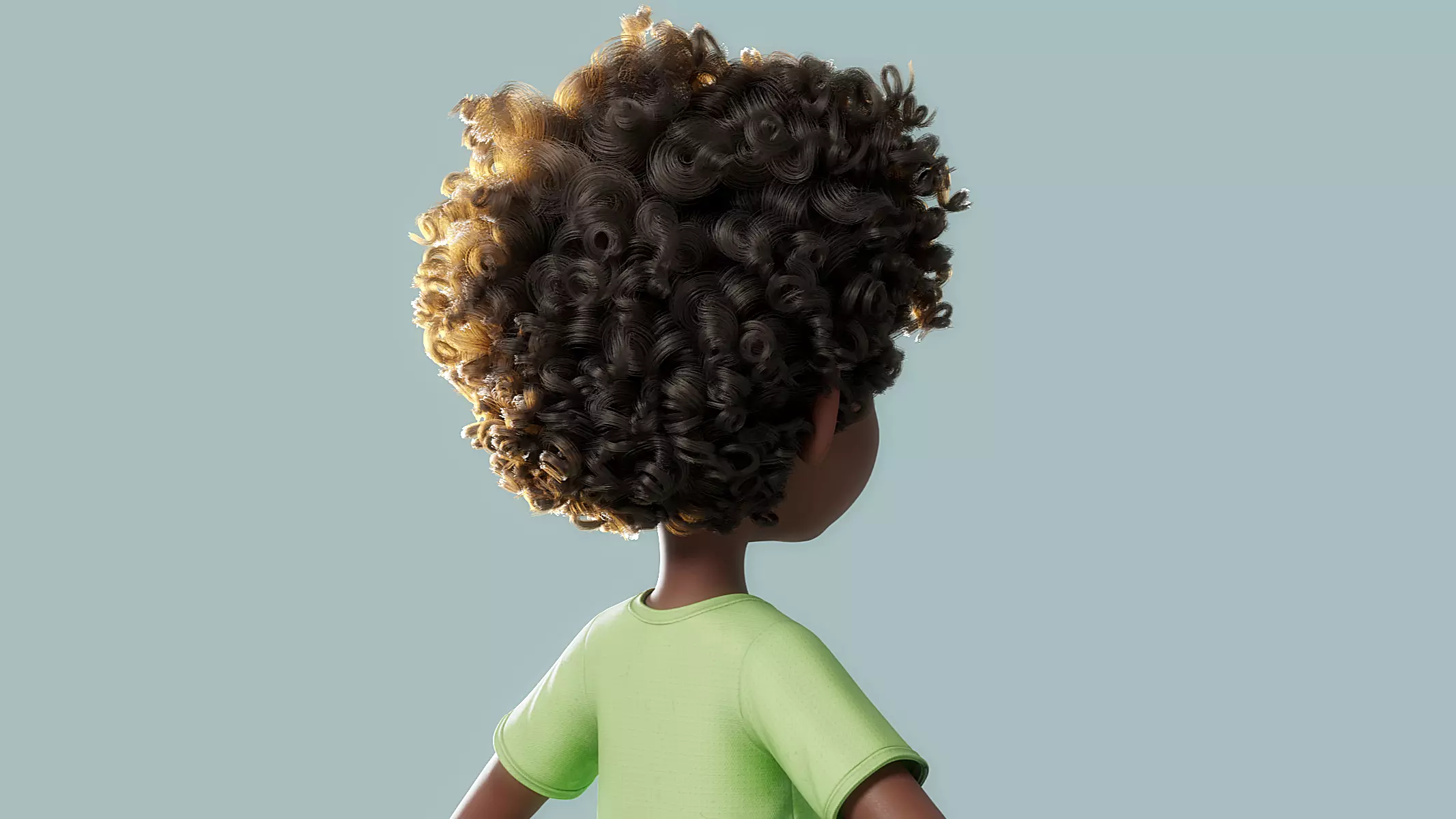 Cartoon Black Boy Rigged 3D model_12
