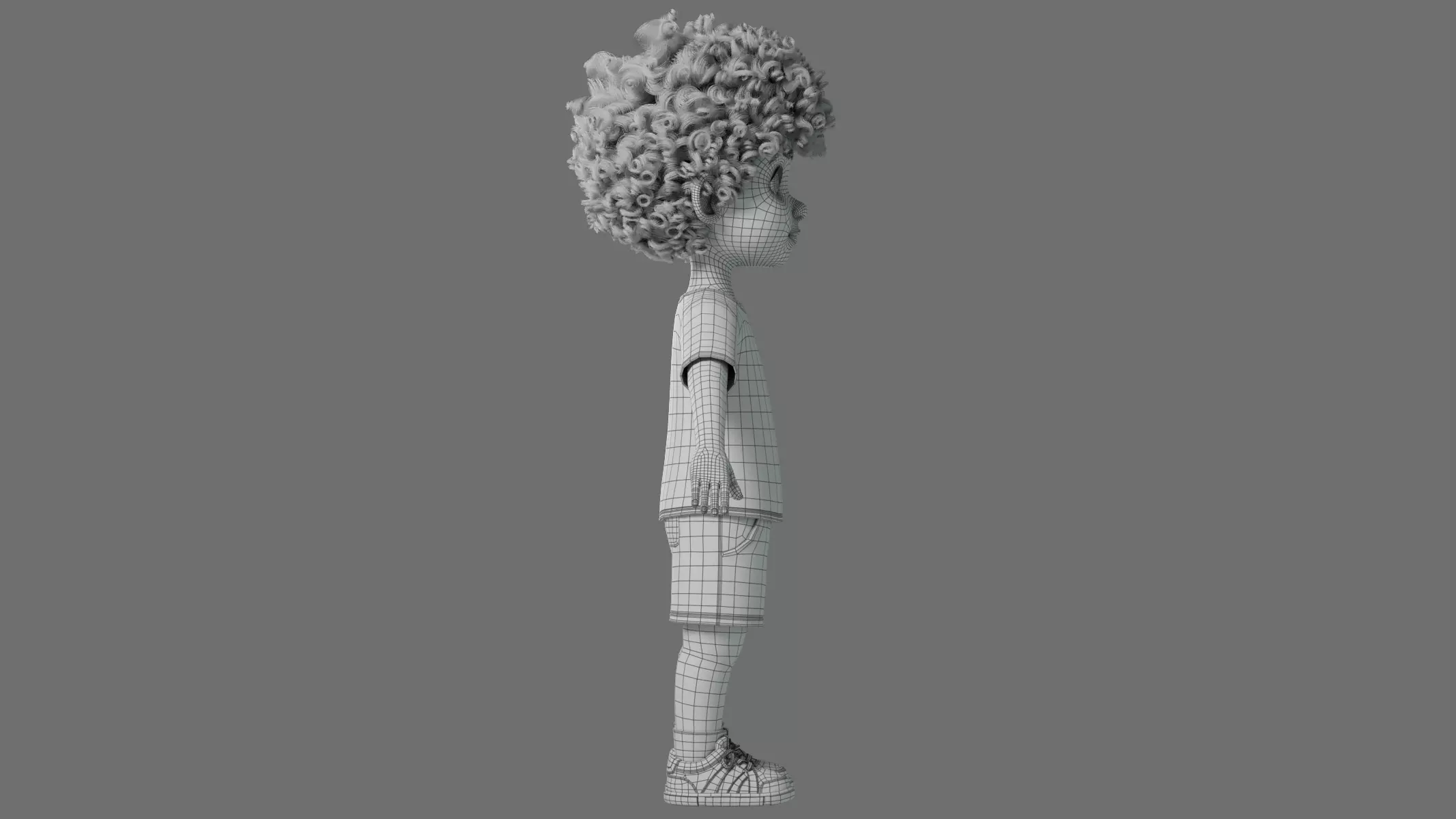 Cartoon Black Boy Rigged 3D model_61