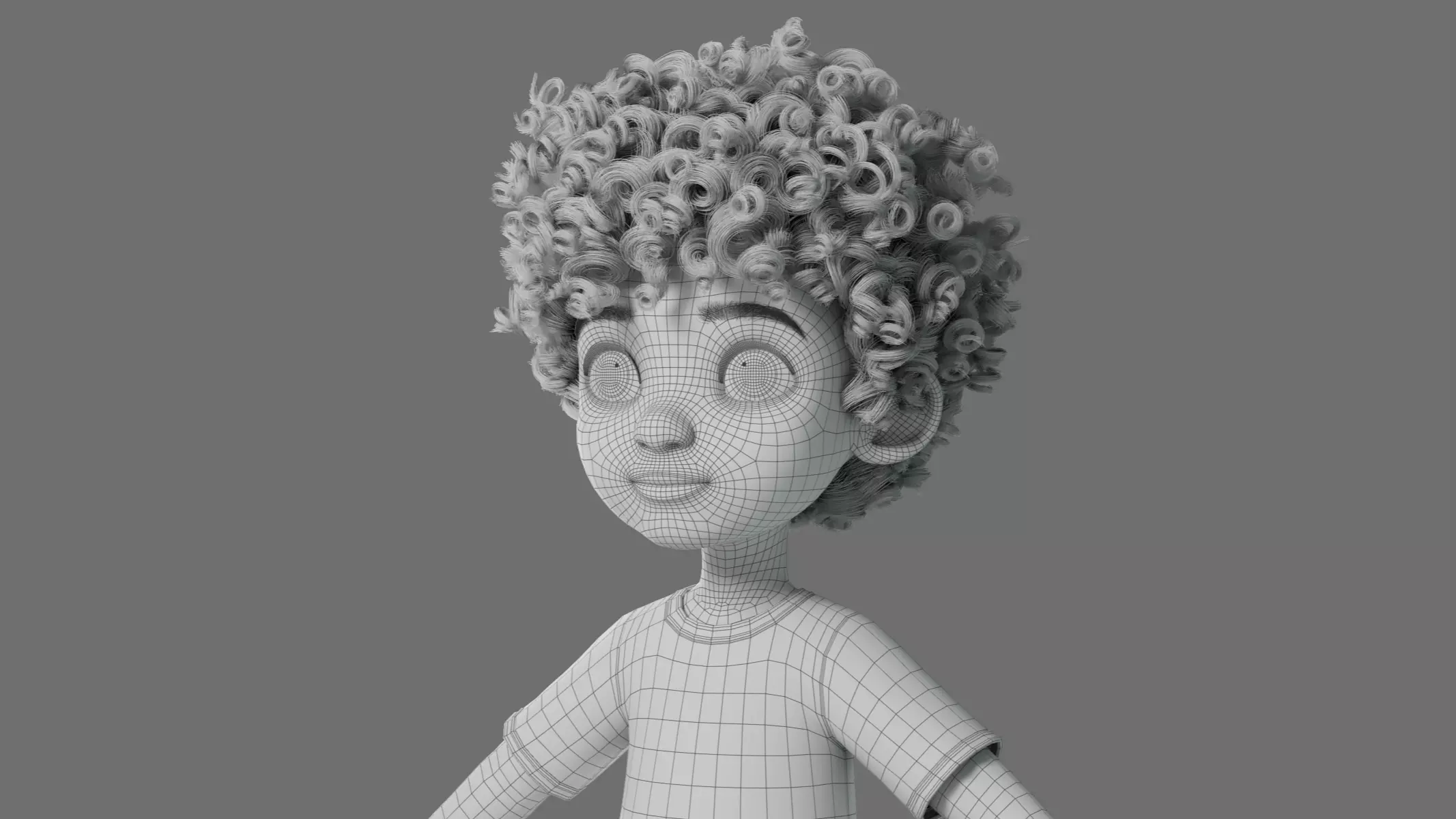 Cartoon Black Boy Rigged 3D model_51