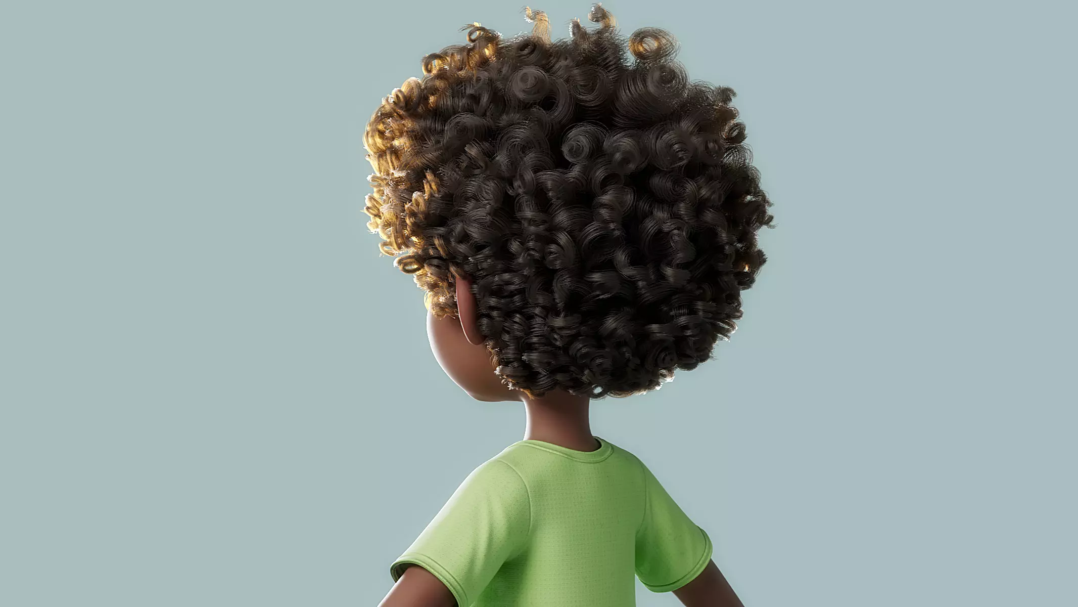 Cartoon Black Boy Rigged 3D model_18