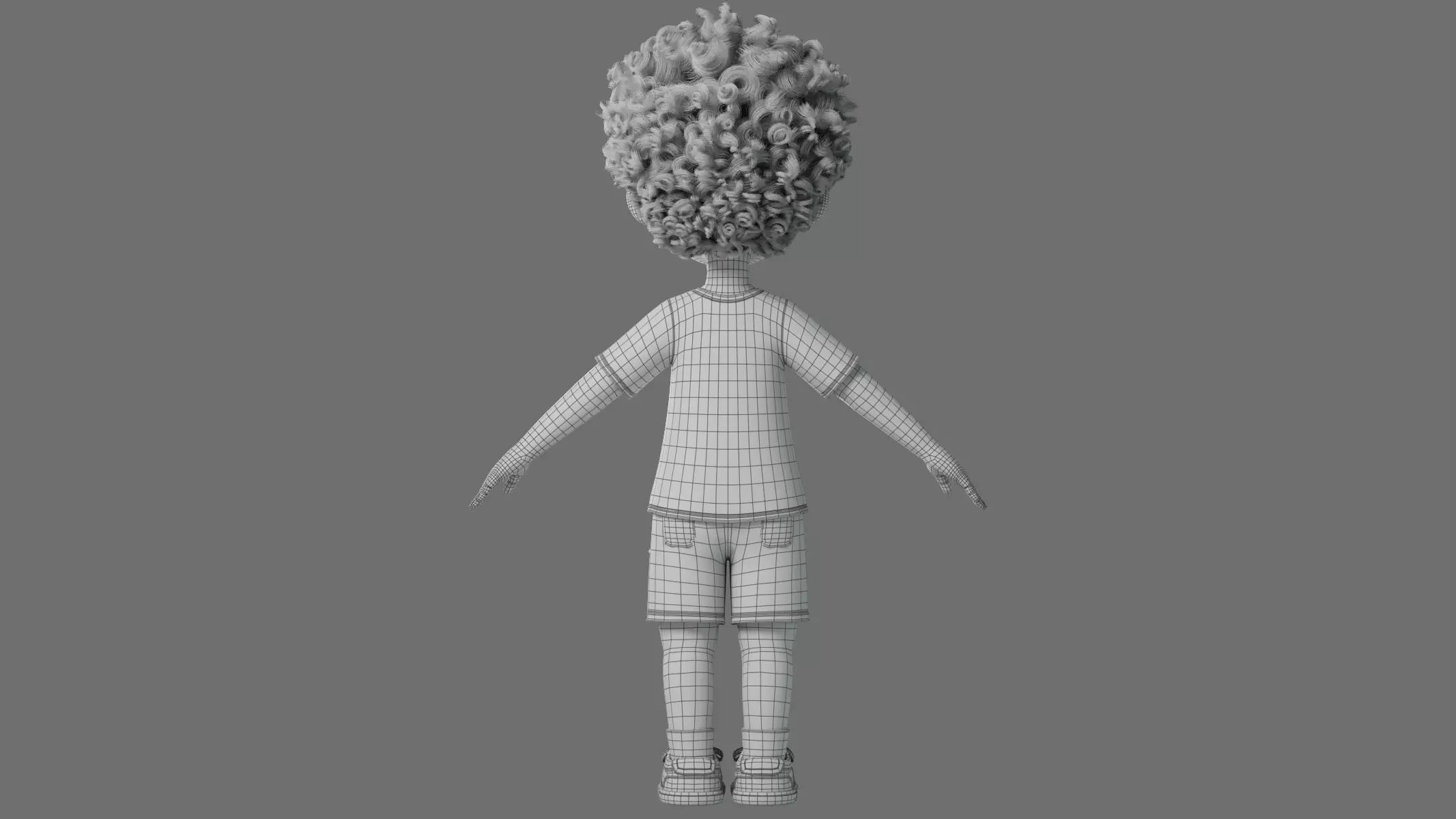 Cartoon Black Boy Rigged 3D model_56