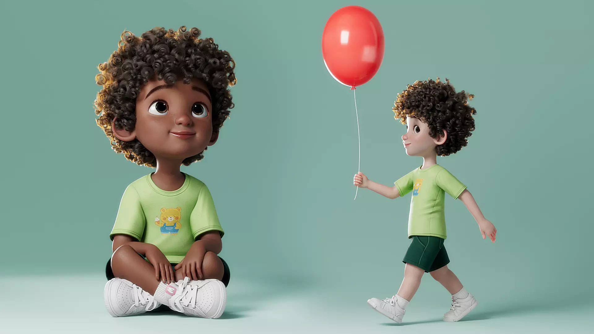 Cartoon Black Boy Rigged 3D model_10