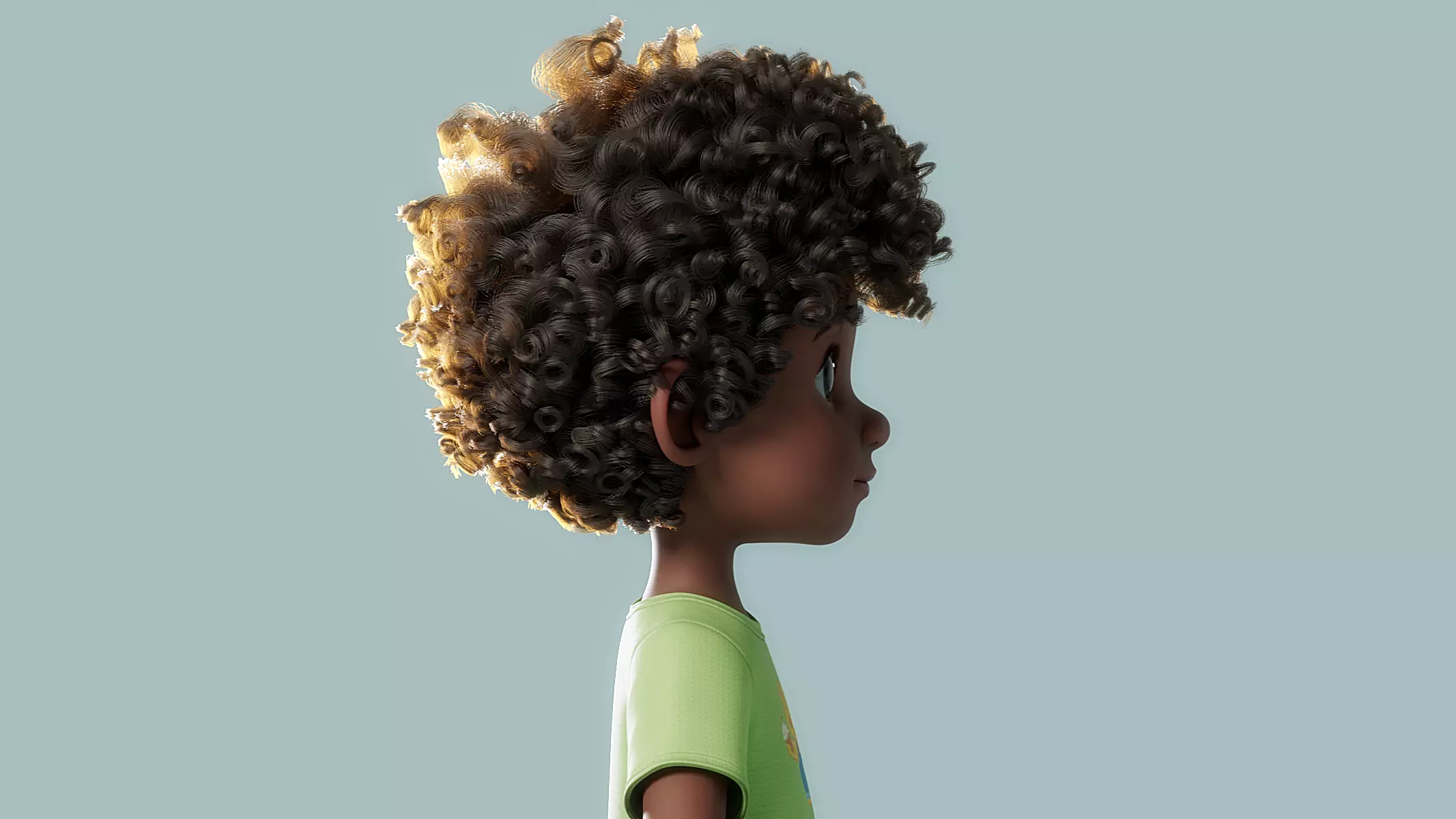 Cartoon Black Boy Rigged 3D model_17