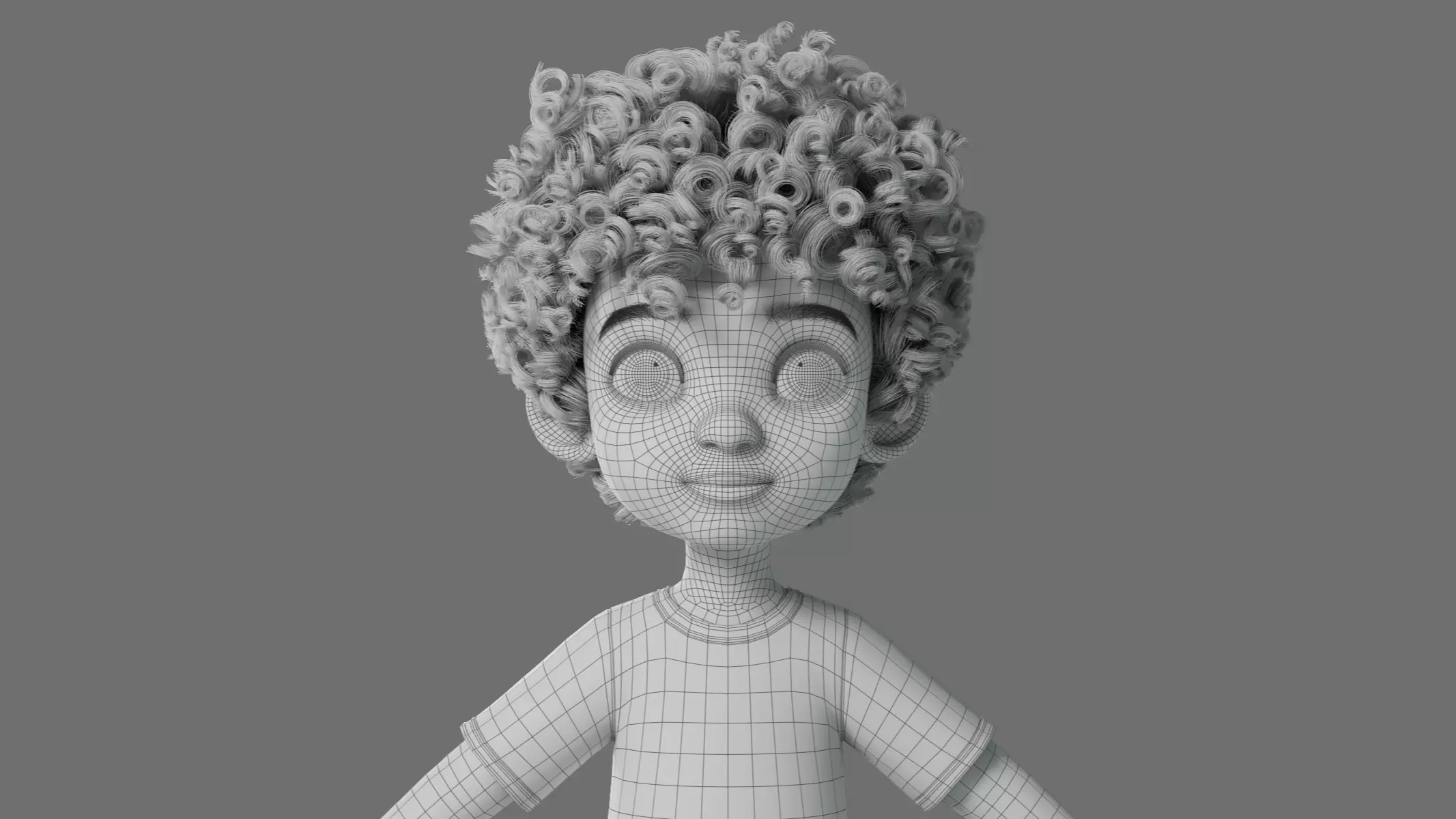 Cartoon Black Boy Rigged 3D model_53