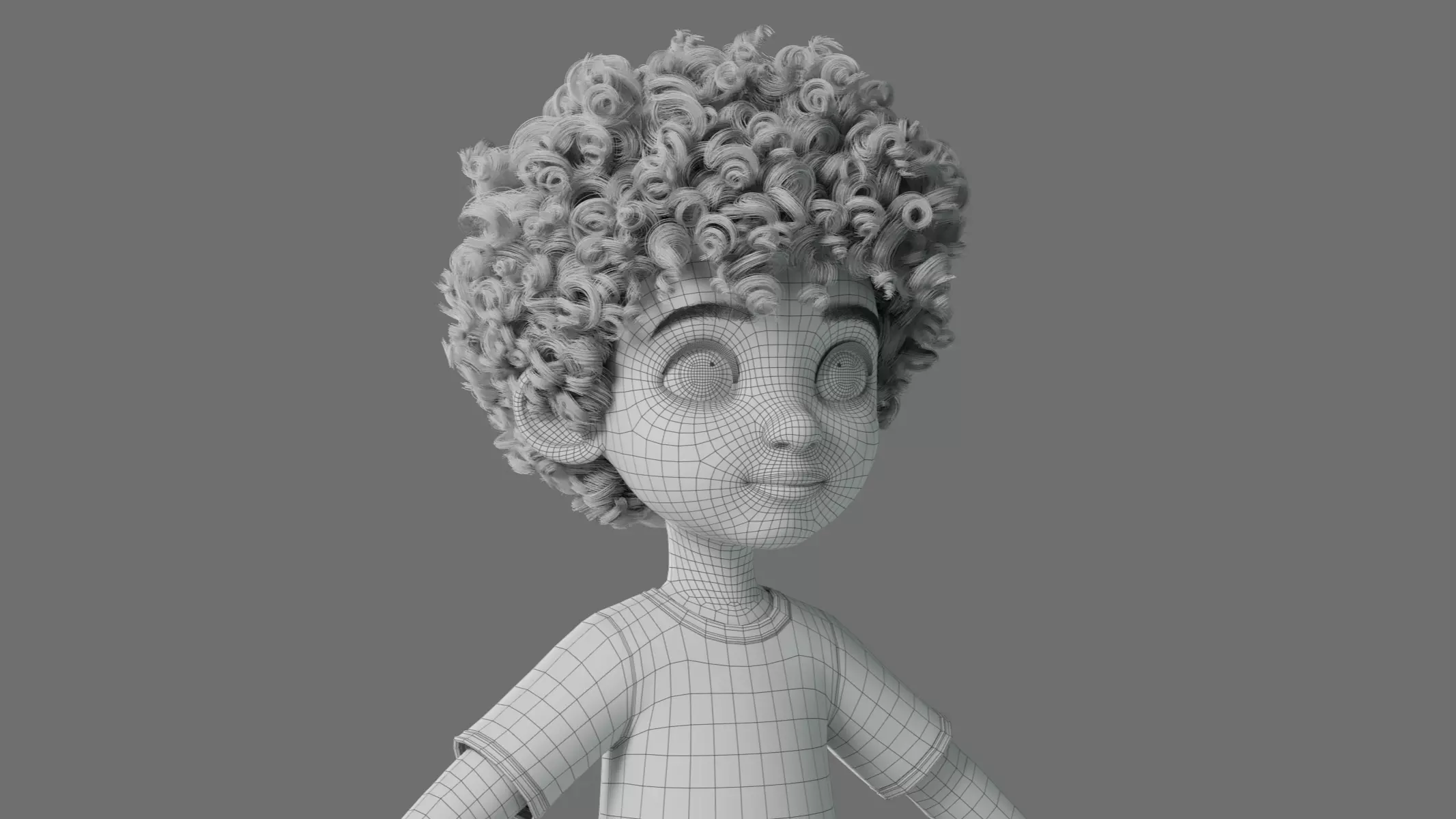 Cartoon Black Boy Rigged 3D model_46