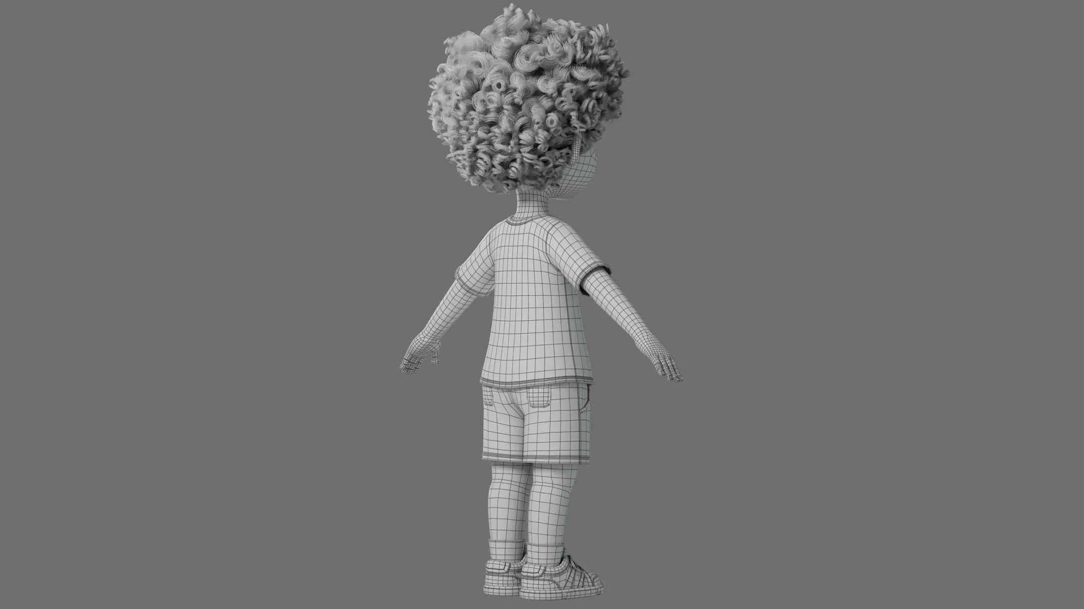 Cartoon Black Boy Rigged 3D model_60