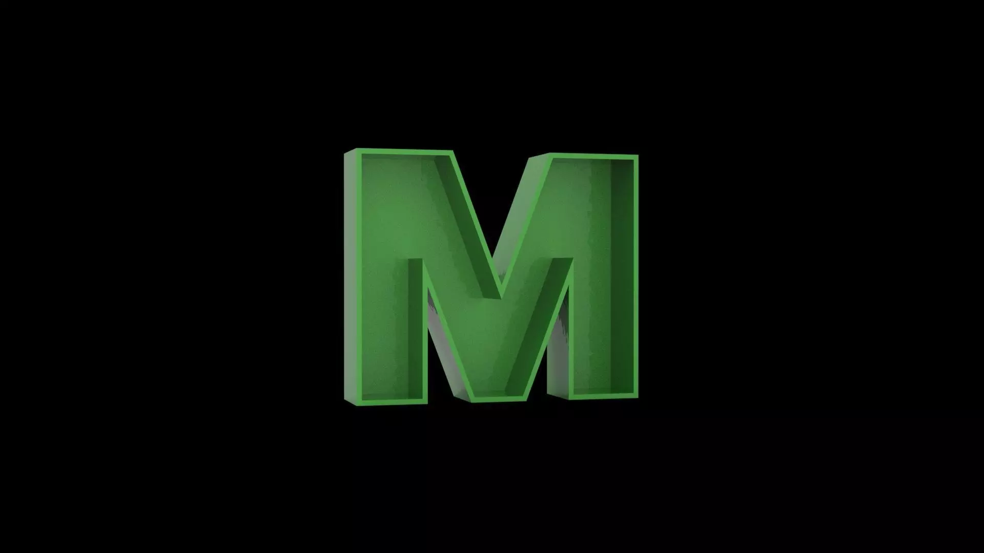Letter M - flower box 3D print model