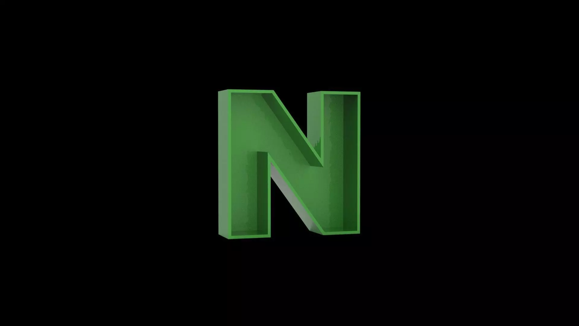 Letter N - flower box 3D print model