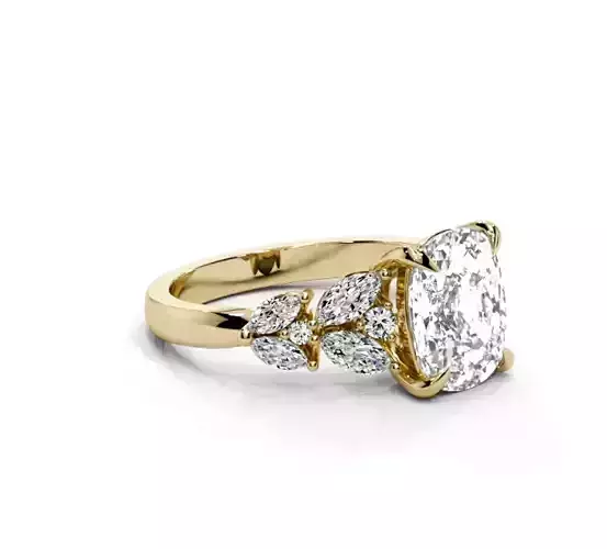 Cushion engagement ring