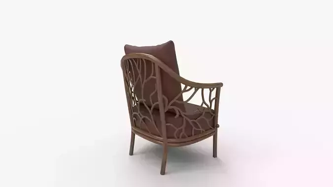 Bungalow Bosco Armchair Driftwood 3D model 3