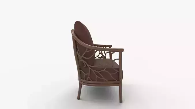 Bungalow Bosco Armchair Driftwood 3D model 2