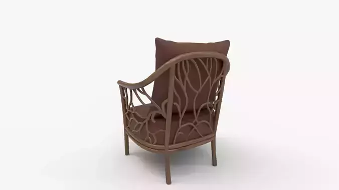 Bungalow Bosco Armchair Driftwood 3D model 5