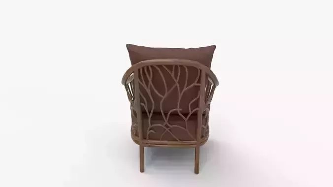 Bungalow Bosco Armchair Driftwood 3D model 4