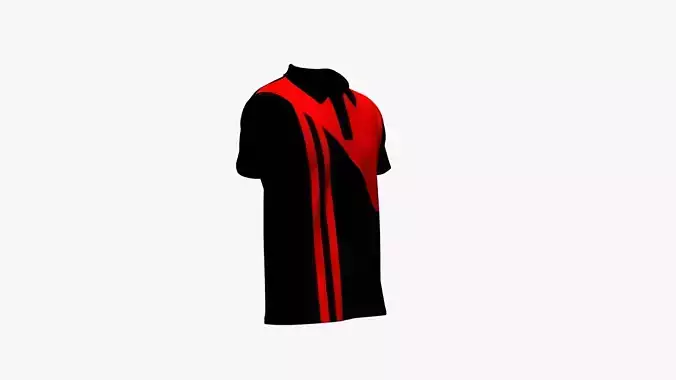 Red T-shirt 3D Model - Folded and Drape Design