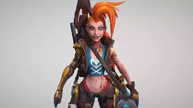 Jinx - Odyssey Skin - Champions - League Of Legends Low-poly 3D model