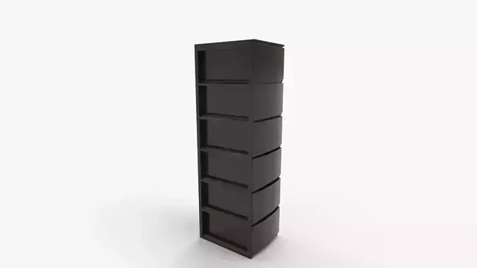 DICTAC Black Tall Dresser for Bedroom with 6 Drawers