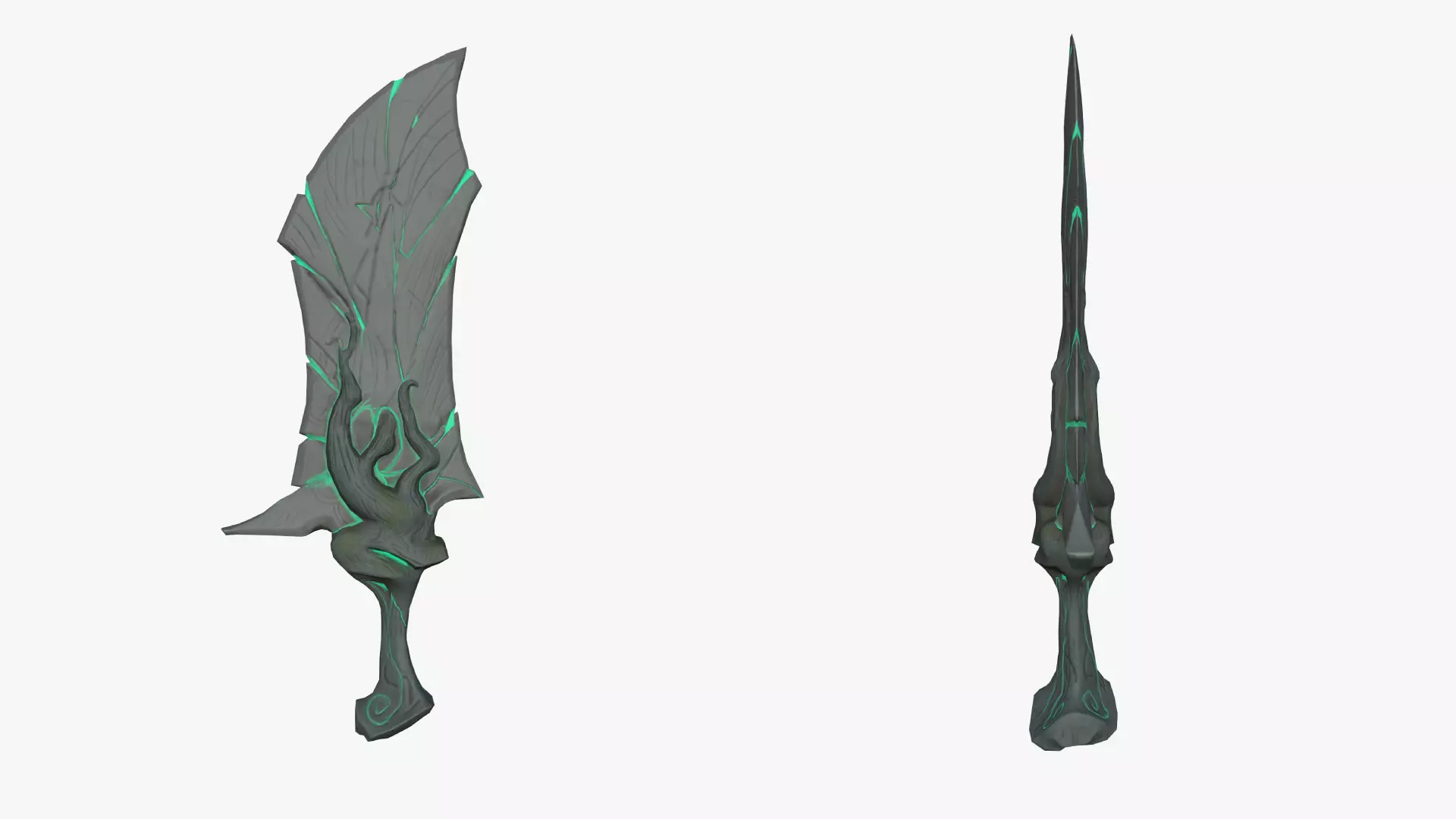 Stylized Dagger Game-Ready Low-poly 3D model_4