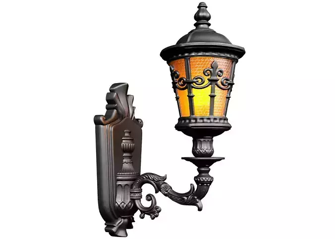 Outdoor forged classic wall lamp lantern sconce streetlight