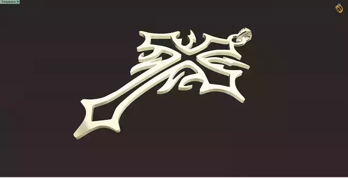 Luxurious Handcrafted Cross Necklace File Item 14 3D print model