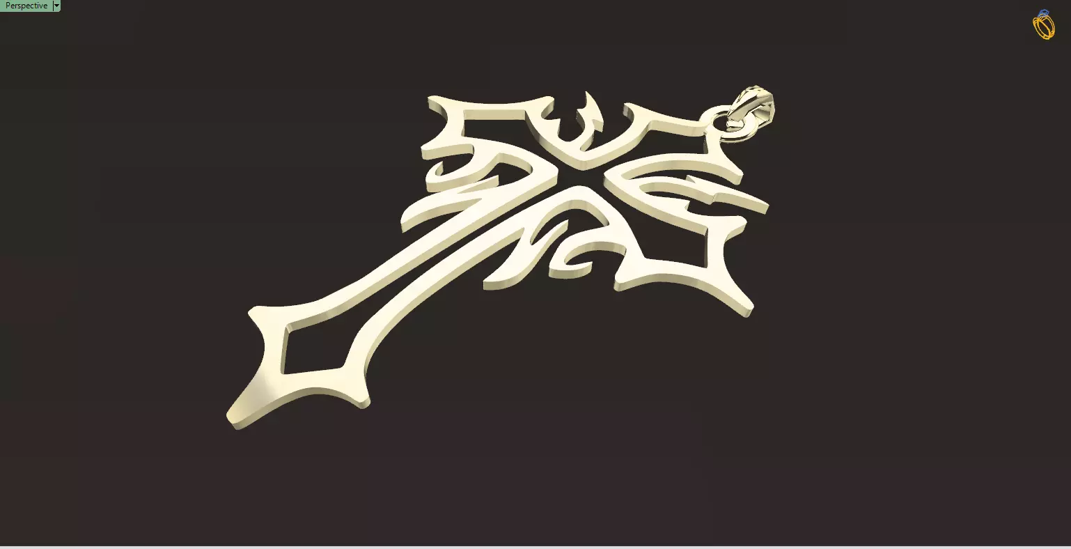 Luxurious Handcrafted Cross Necklace File Item 14 3D print model_0