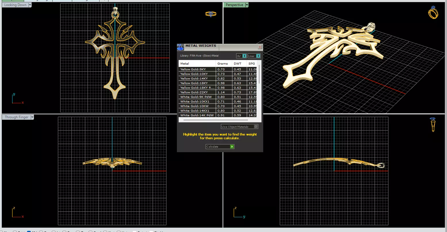 Luxurious Handcrafted Cross Necklace File Item 14 3D print model_2