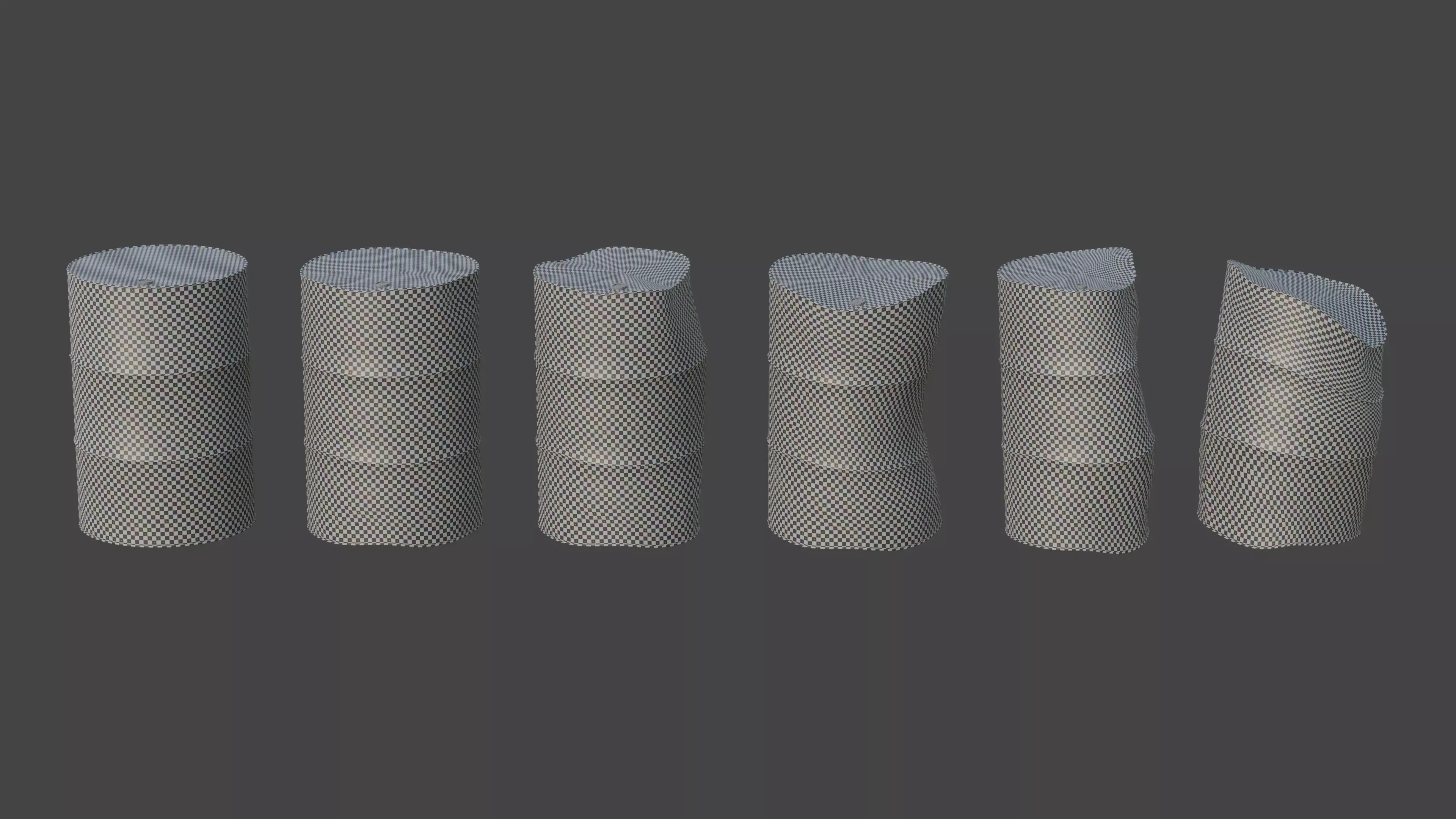 Toxic Waste Barrel Low-poly 3D model_7