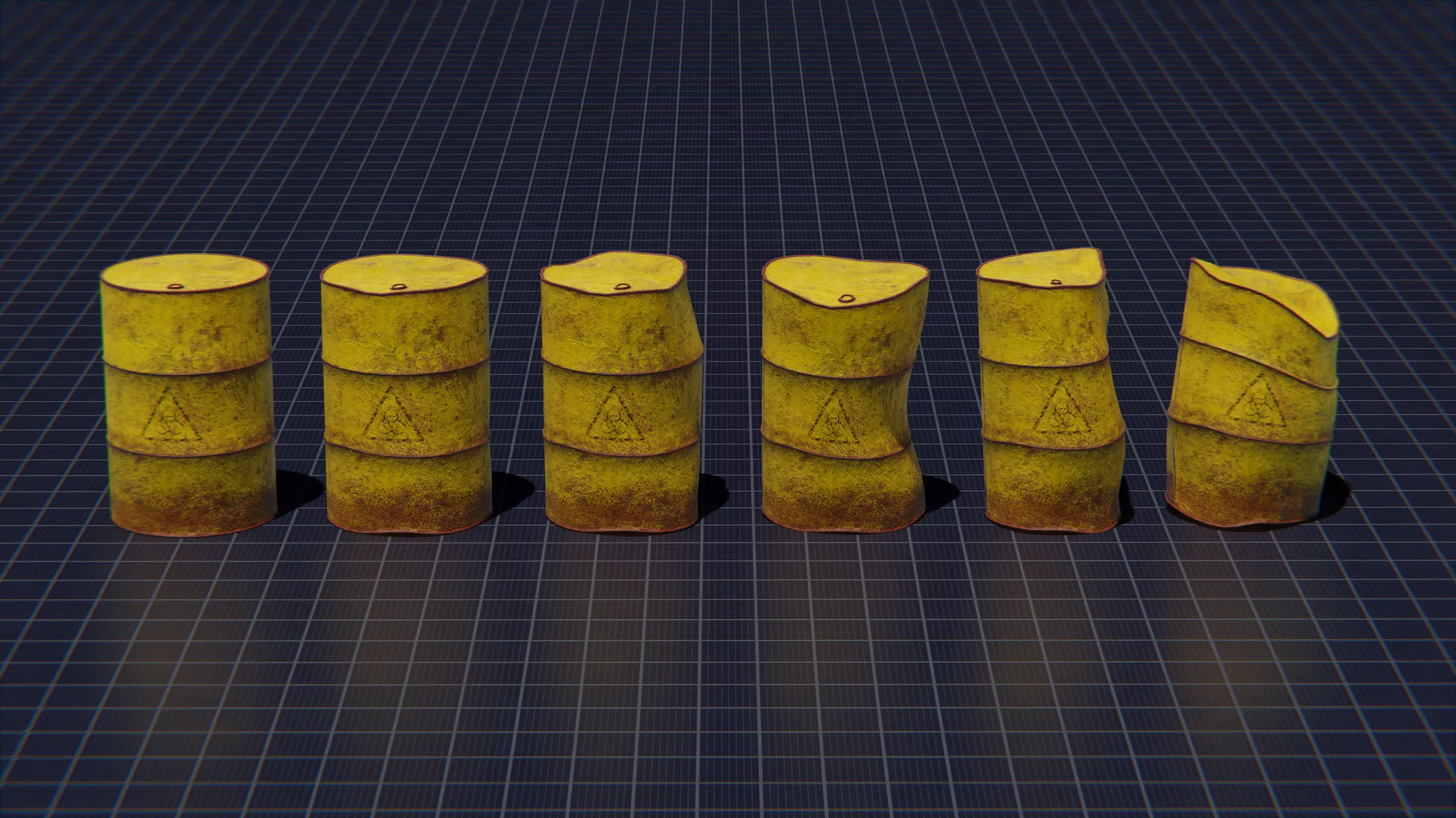 Toxic Waste Barrel Low-poly 3D model_0