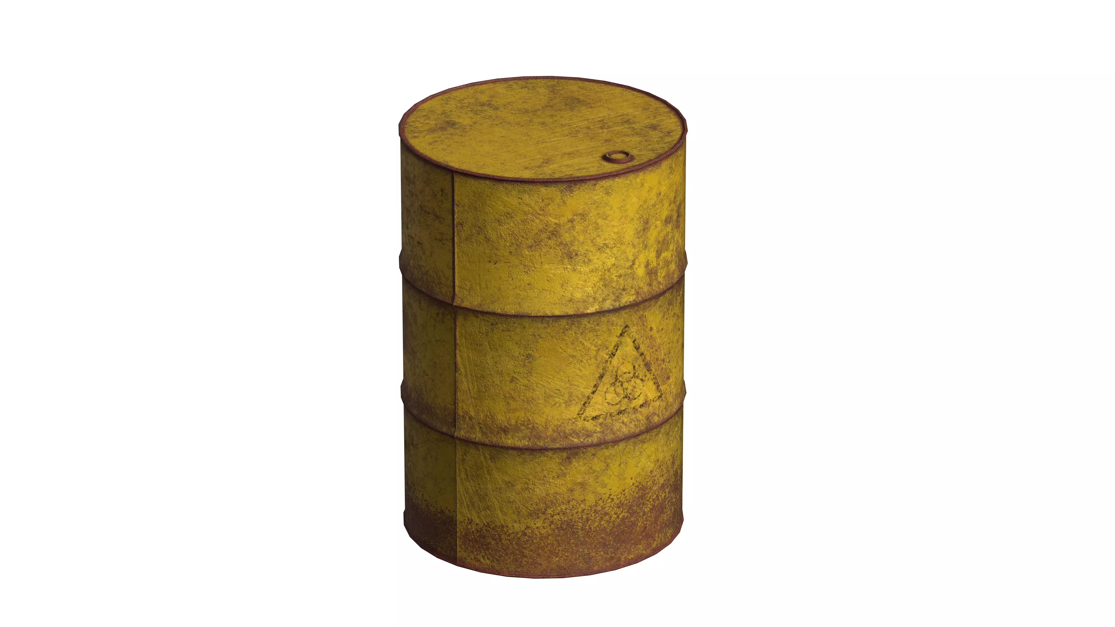 Toxic Waste Barrel Low-poly 3D model_8