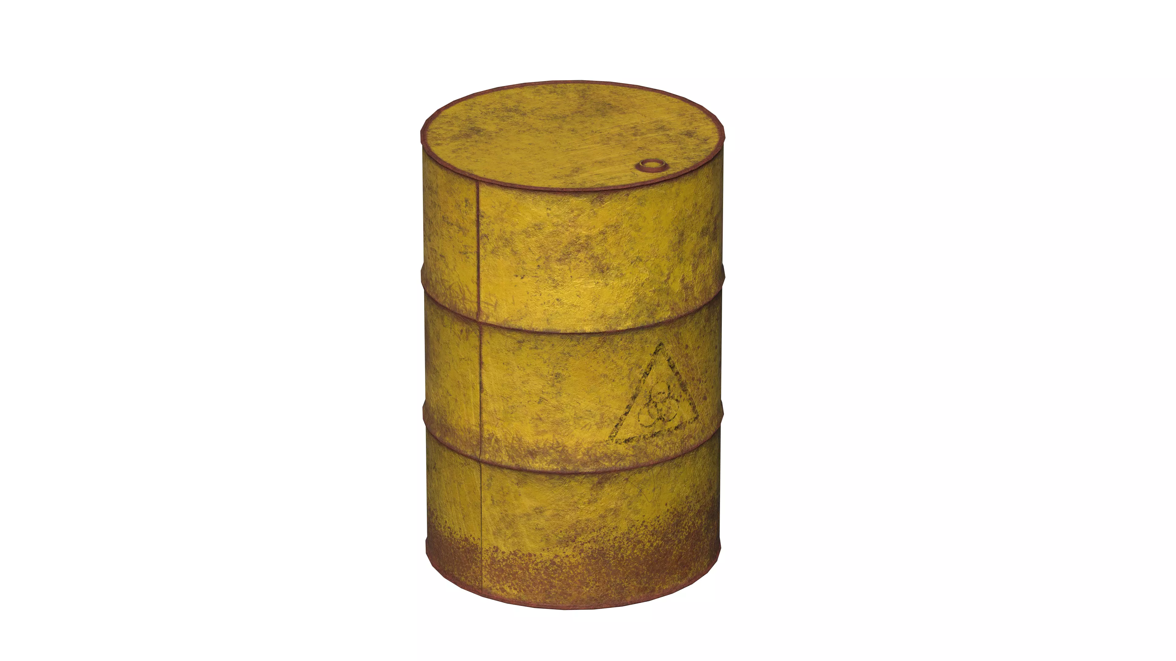 Toxic Waste Barrel Low-poly 3D model_2