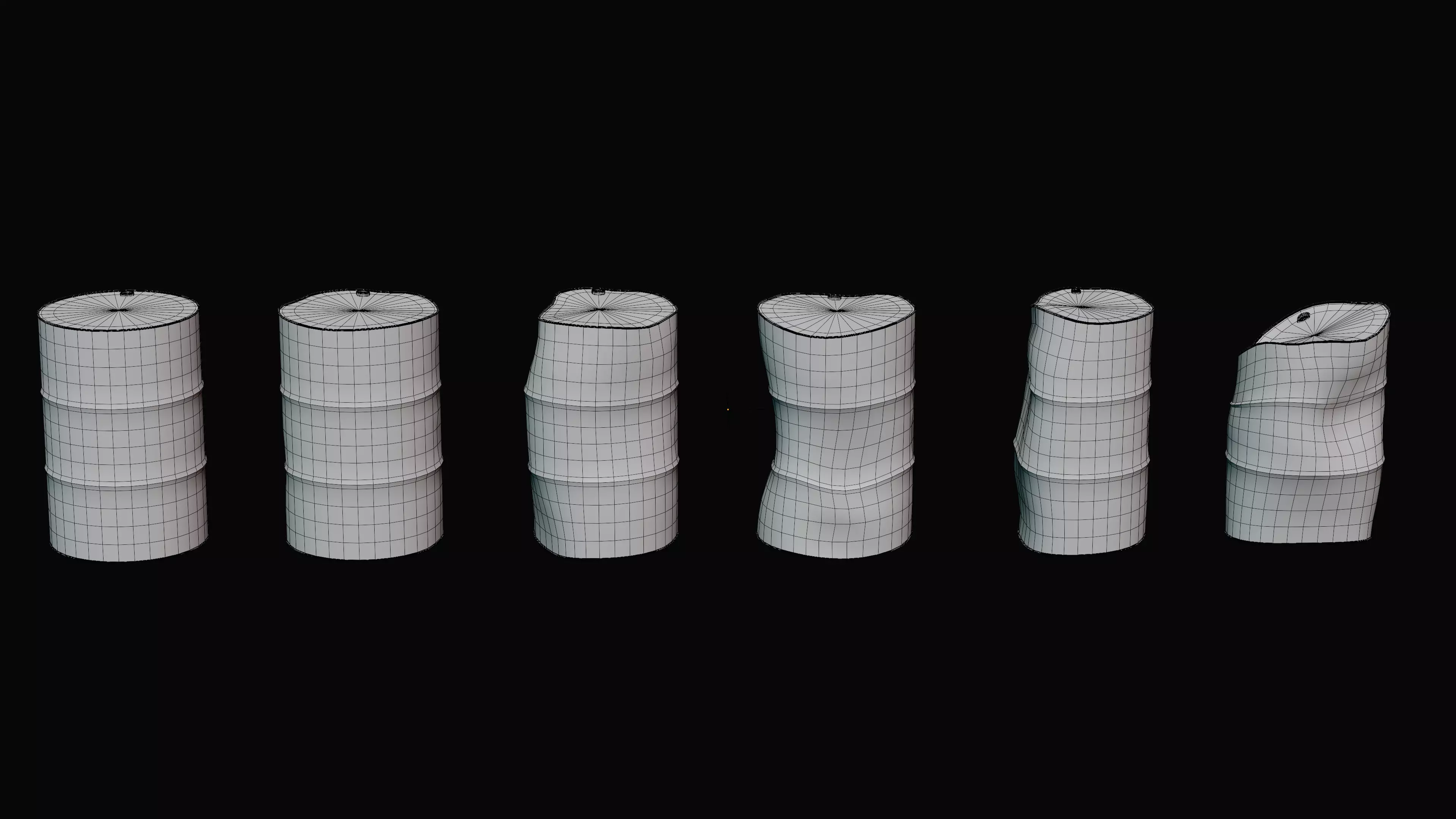 Toxic Waste Barrel Low-poly 3D model_12