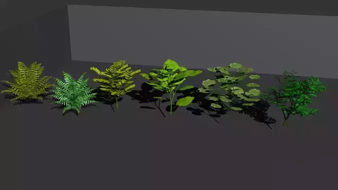 Bush and Plant Pack Low Poly Game Ready