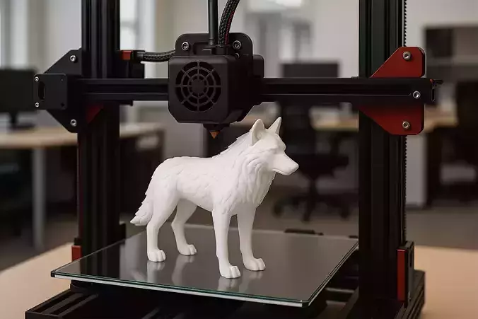 Wolf Sculpted 3D Printable