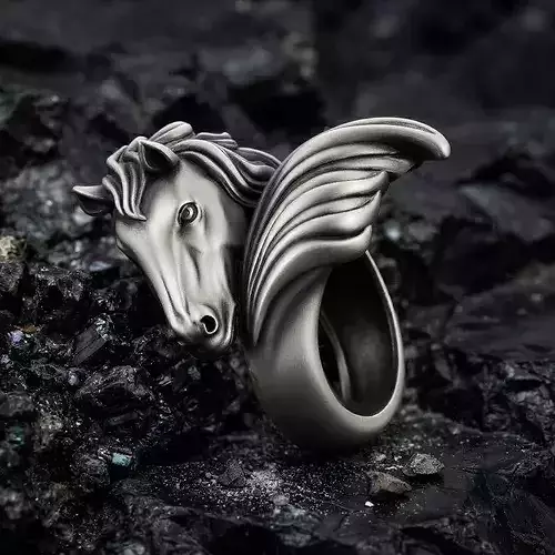 Horse Head Ring v2