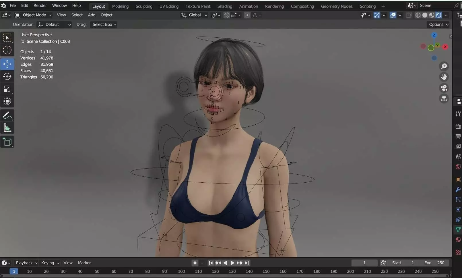 Realistic 3D Female Character Model Rigged and PBR Textured 3D model_5